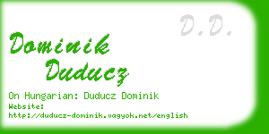dominik duducz business card